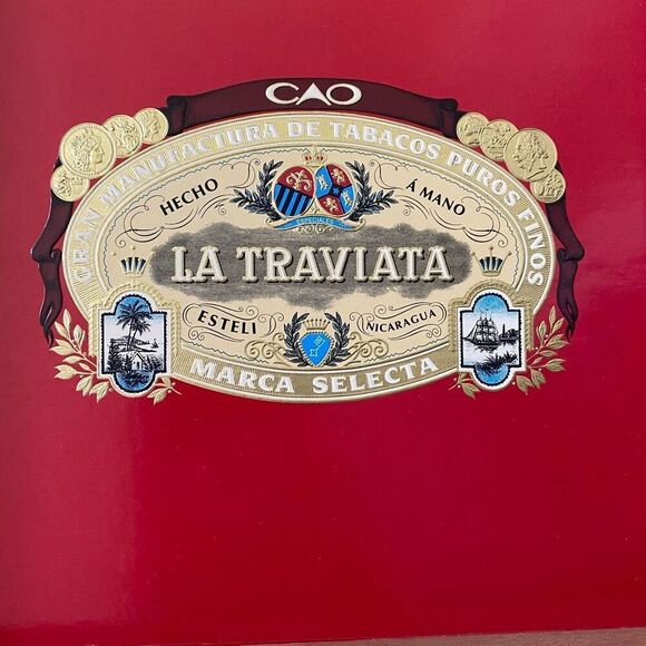 La Traviata wooden cigar box collectible with latch closure 8x8 - Picture 6 of 11